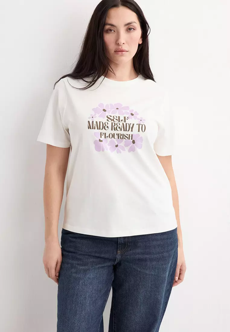 Printed Cotton-Blend T-Shirt