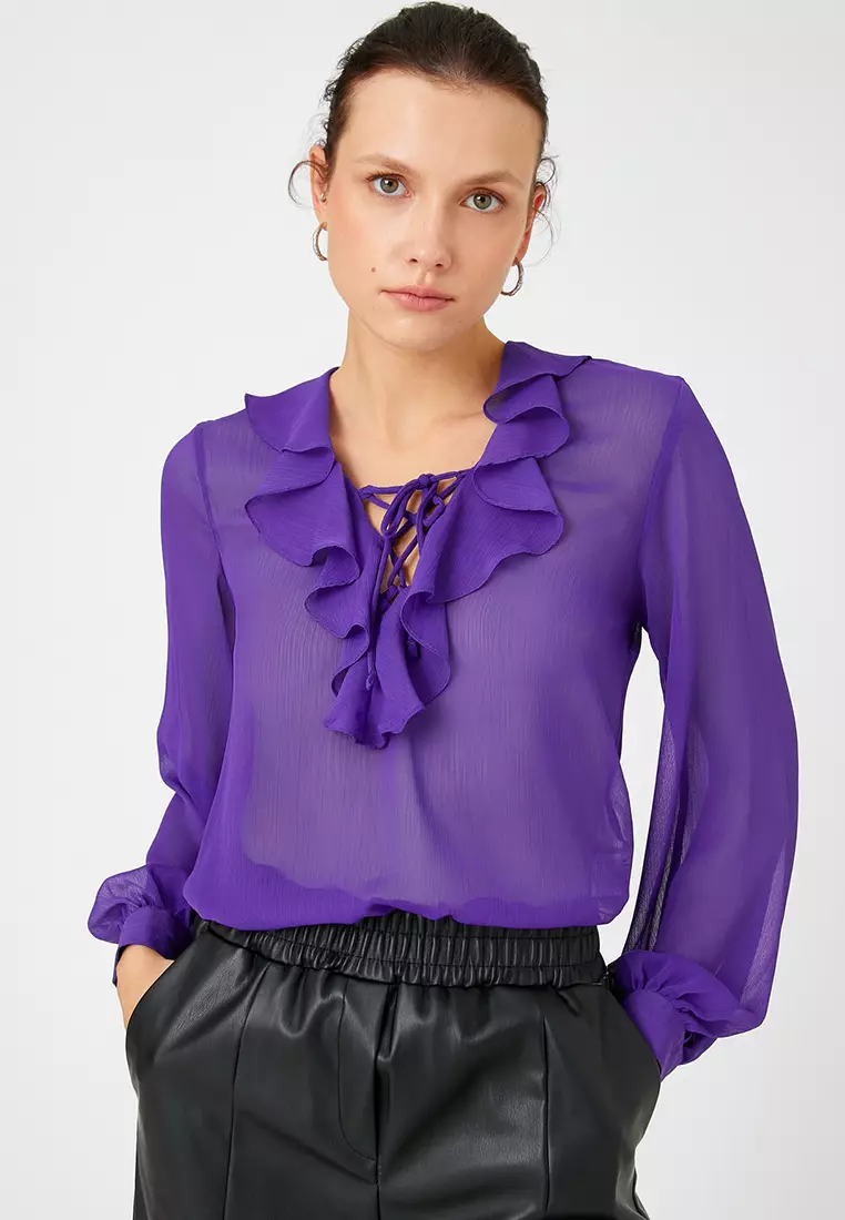 Purple blouse sale