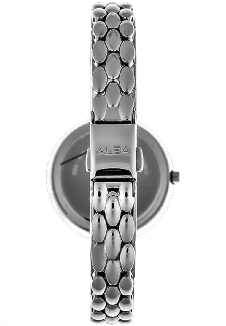 Jam Tangan Wanita Alba Original Garansi Resmi AH8335 AH8335X1 Strap Stainless Steel Silver White mother of pearl Dial