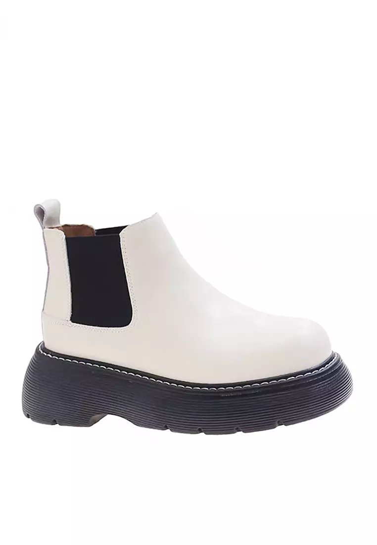 Discount on Twenty Eight Shoes  shoes - SKU: VANSA Cow Leather Platform Chelsea Booties VSW-B0301