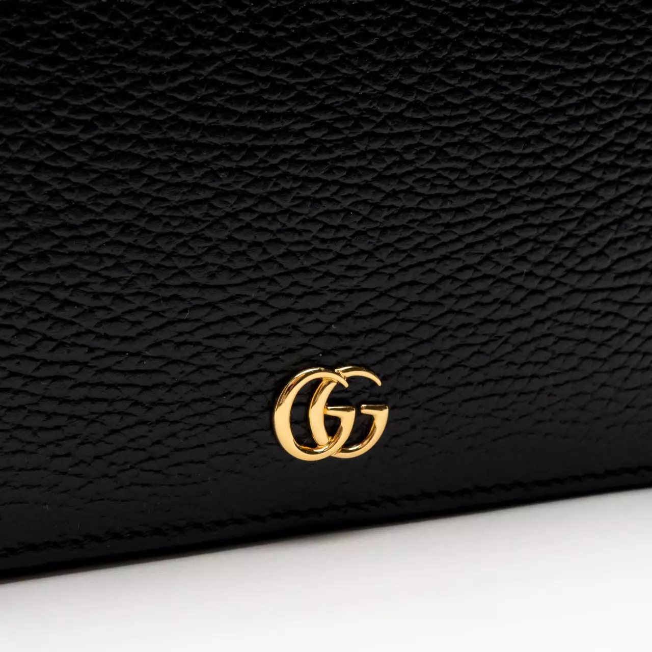 GG Marmont Leather Mini Chain Bag Black Ghw