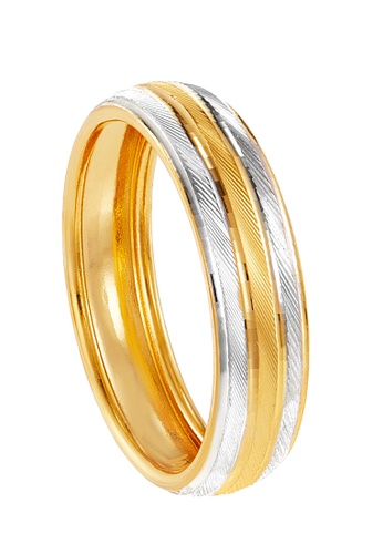 Buy Habib Jewels Habib Ebony White And Yellow Gold Ring 916 Gold 3 g Online Zalora Malaysia