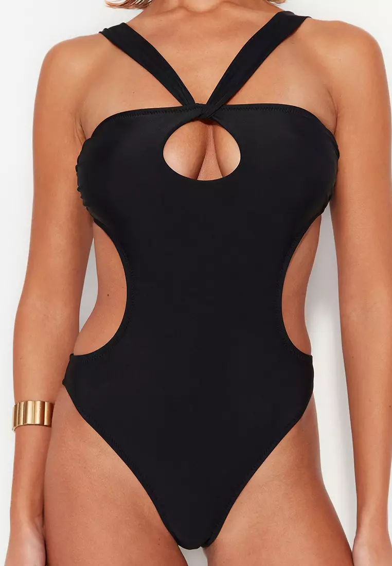 Cut Out High Leg Swimsuit