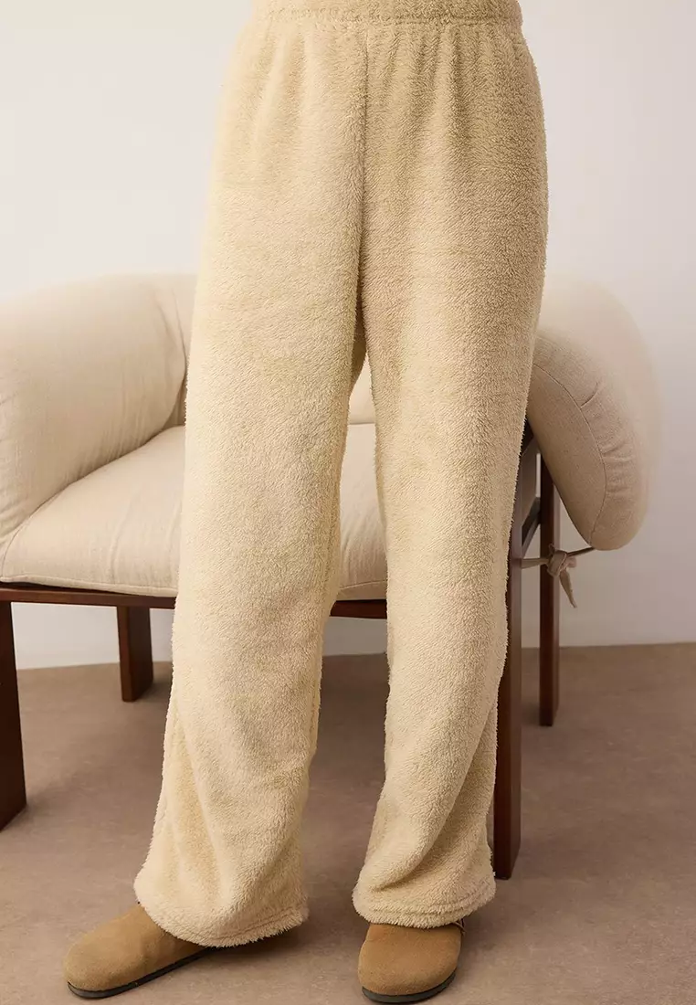 Hooded and Embroidered Wellsoft Winter Knitted Pajama Set