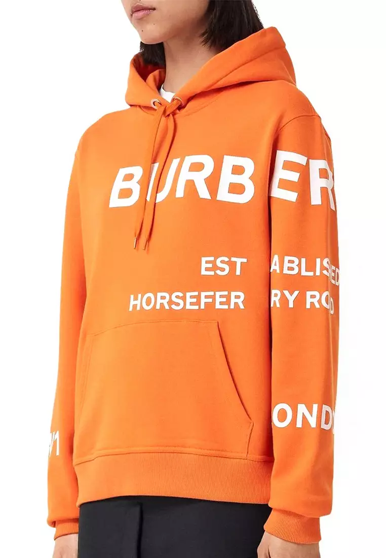 Buy Burberry Burberry Horseferry Print Oversized Hoodie in Bright Orange  2023 Online | ZALORA Philippines