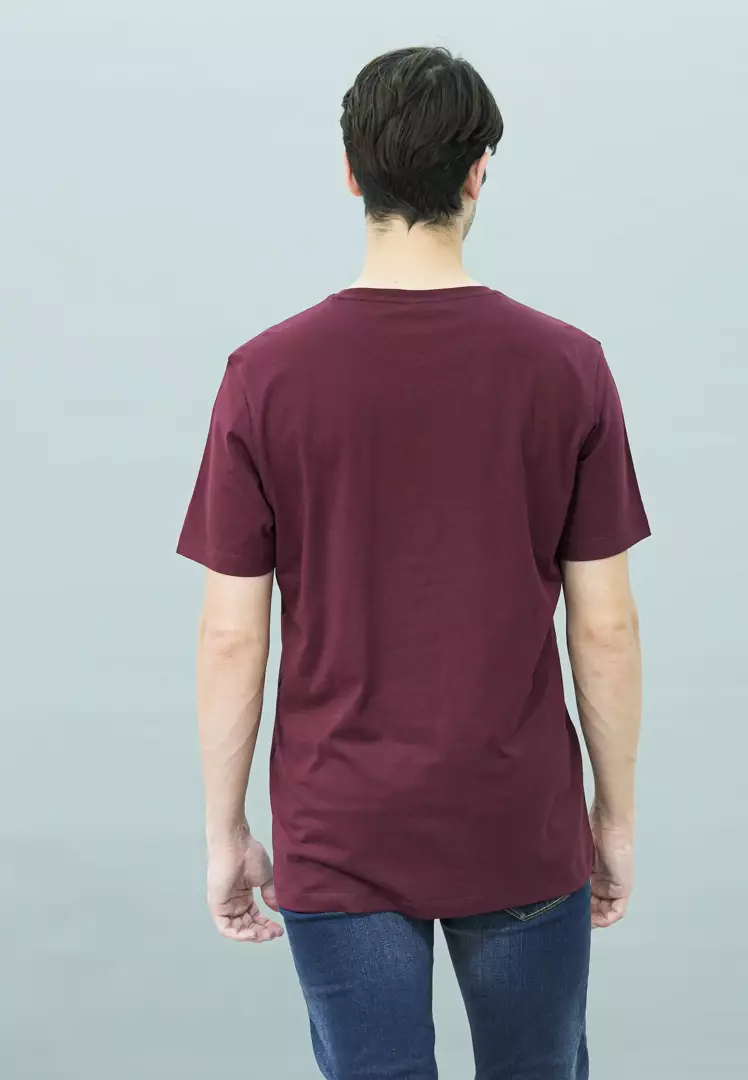 Johnwin - Kaos Casual Pria Model Polos Warna Maroon 622.M400.42.C