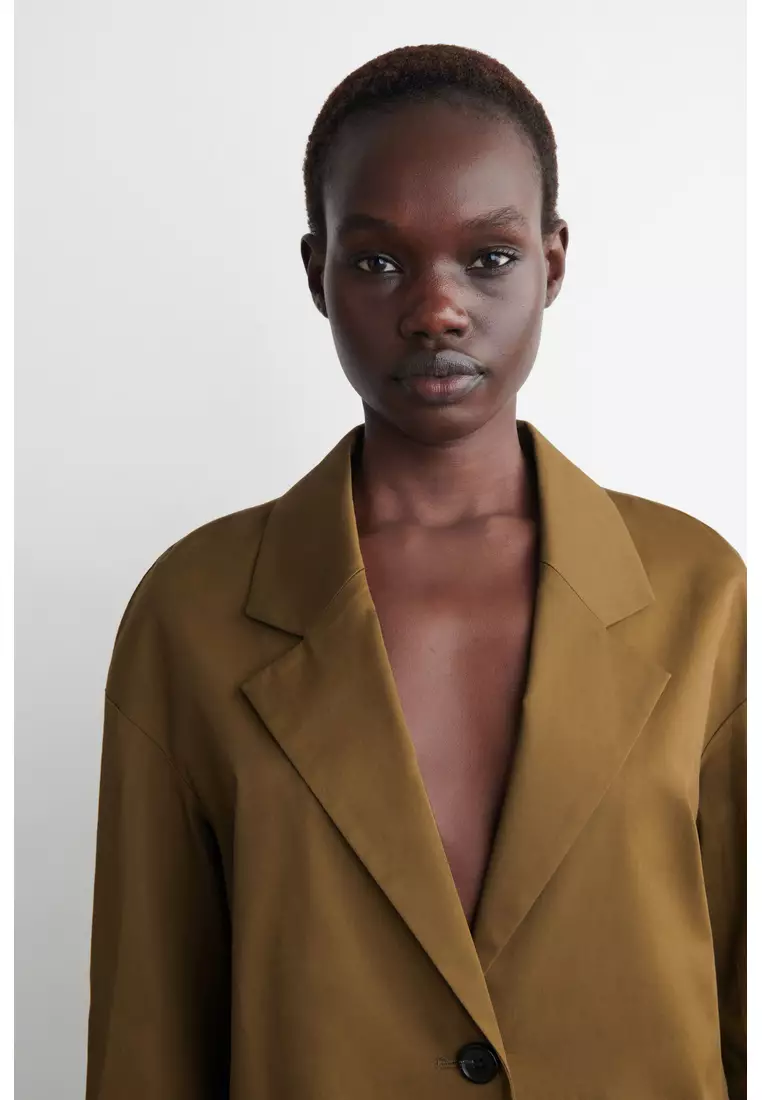 SINGLE-BUTTON COTTON BLAZER