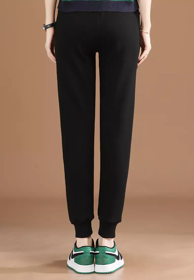 Buy A IN GIRLS Elastic Waist Warm Trousers Plus Velvet 2024
