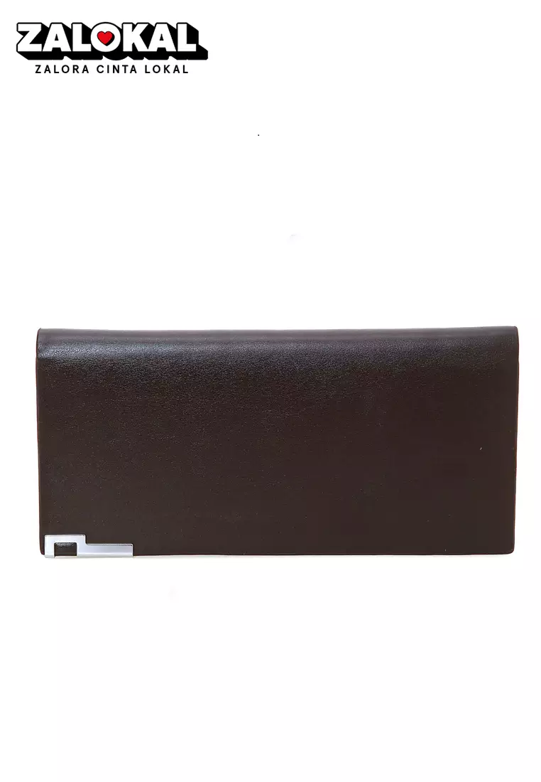 Dompet Pria Model Panjang Casual Men Wallet Slim Design Material Kulit ORIGINAL