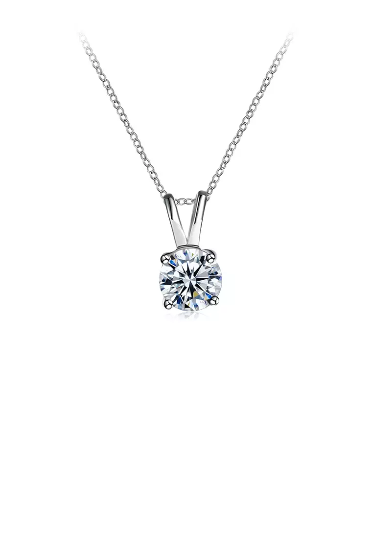 Buy Glamorousky Simple Cubic Zircon Pendant with Necklace 2024