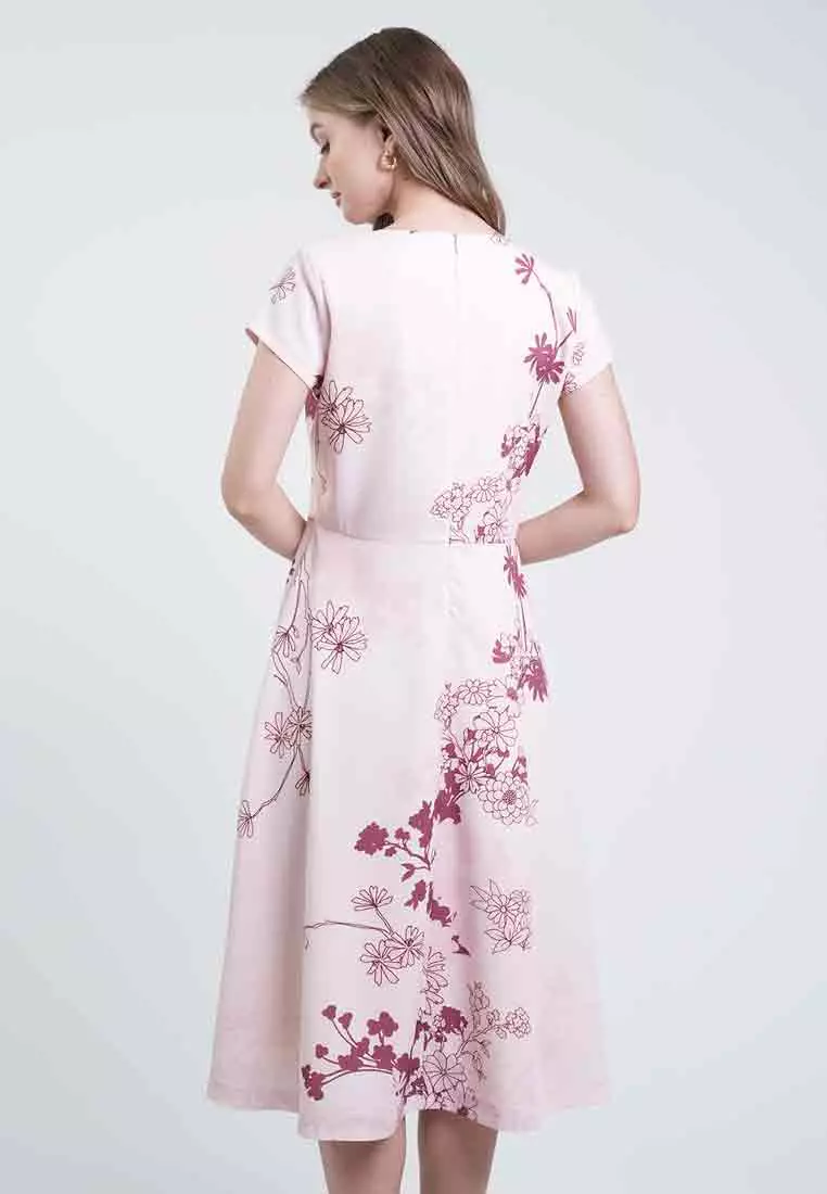 Anya V-Neck Floral A-Line Dress