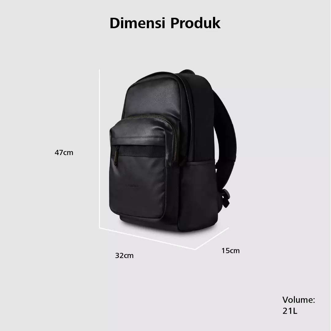 Weston 6.0 Laptop Backpack 14 Inch Tas Ransel Kerja Kuliah Sekolah Classic 21 L - Hitam