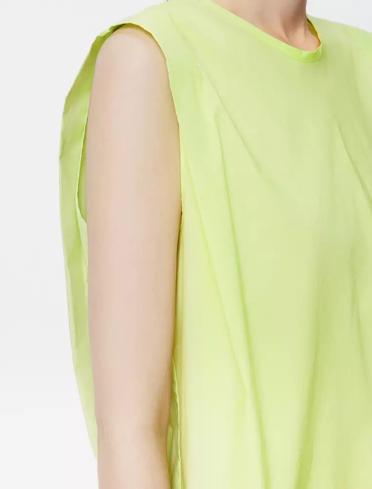 Loose Fit Round Neck Sleeveless Top