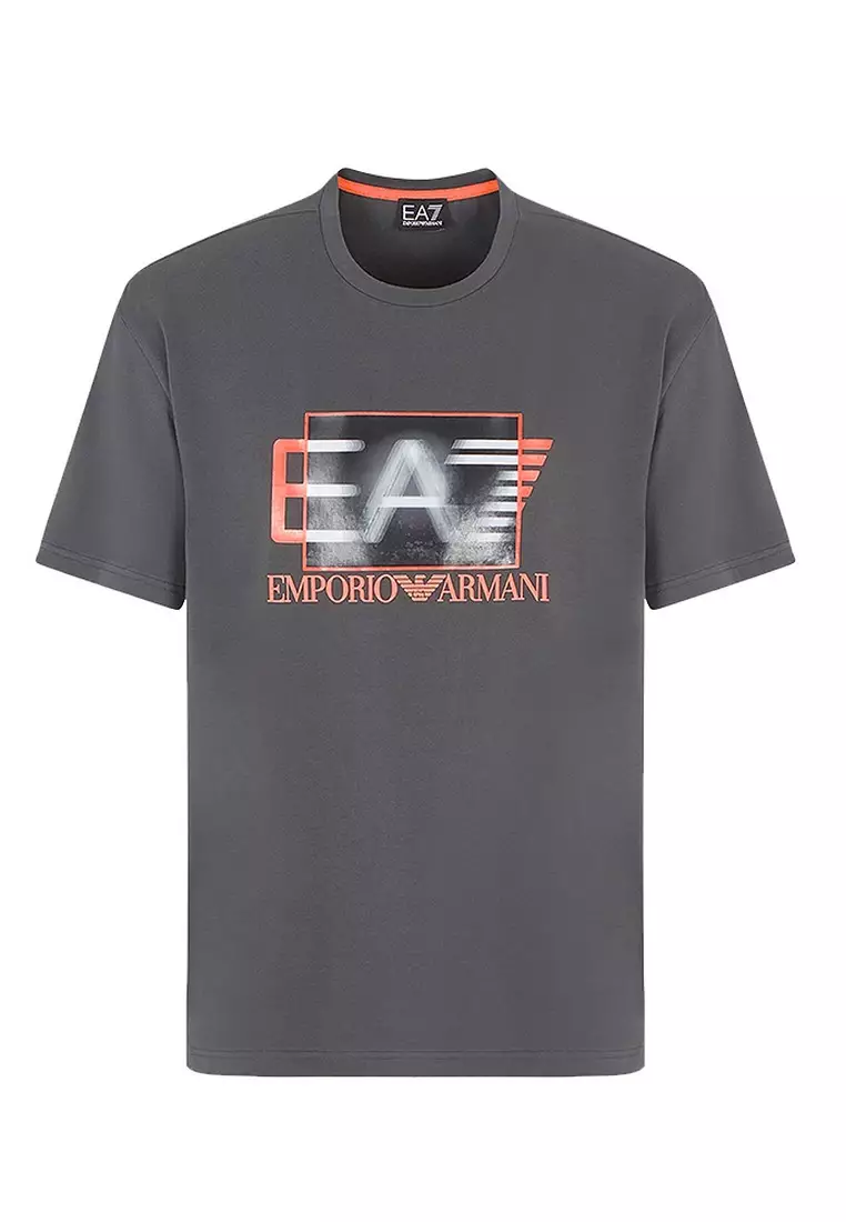 Buy EA7 Ea7 Visibility Stretch Viscose blend T Shirt in Grey 2024