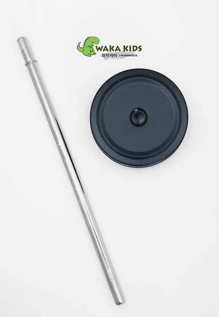 Wakakids Termos Coffee & Tea Stainless Steel Tumbler Mug Simple Polos Free Sedotan 600ml K4039 Venrc Putih