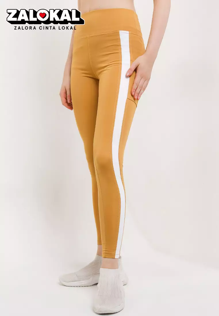 Celana Panjang Legging Olahraga Ladies Sport Long Pants Active Sport Olahraga Senam Yoga Pilates Gym Ketat Spandex
