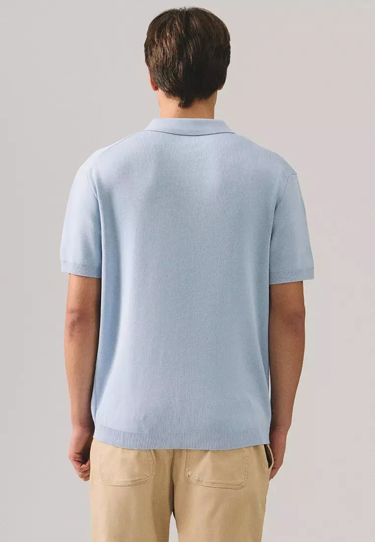 Regular Fit Premium Polo Shirt In Flat Knit
