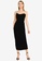 MISSGUIDED black Tall Knitted Midaxi Dress With Perspex Strap B081BAA997F38CGS_1