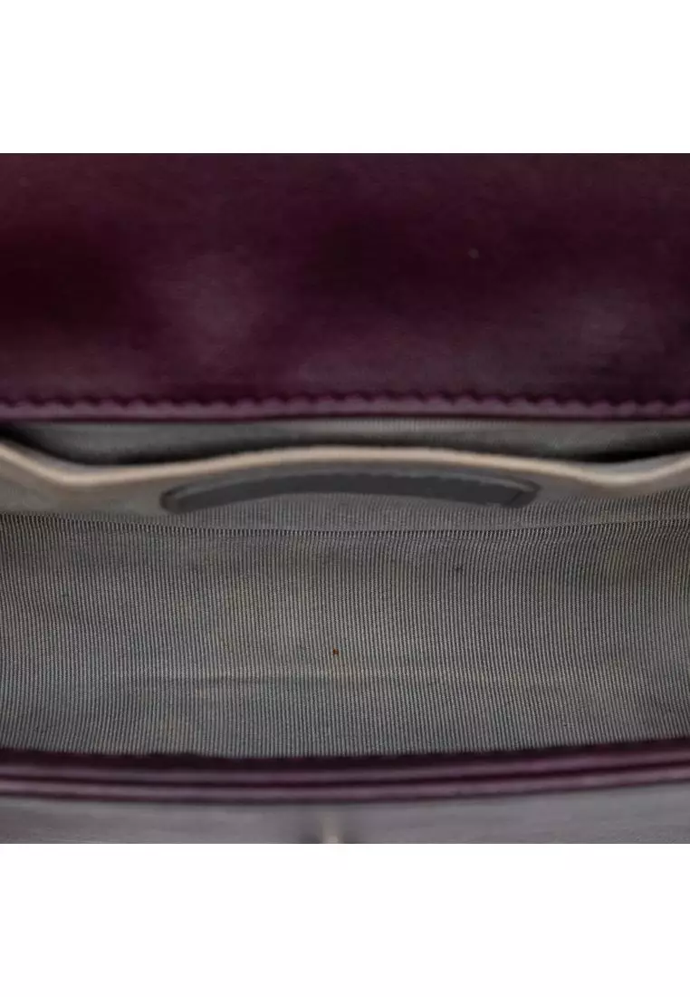 Pre-Loved Chanel Small Quilted Velvet Boy Flap