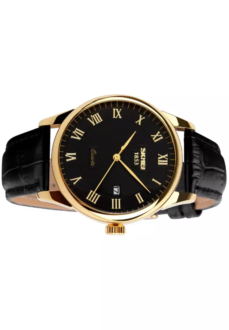 Jam Tangan Casual Analog Pria Waterproof Strap Tali Material PU Leather LK81 ORIGINAL