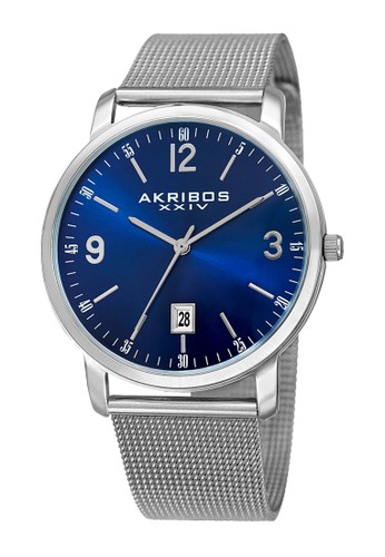 Jual Akribos Xxiv Akribos Xxiv Omni Men S Sunburst Dial Calender Ak858bu Original Zalora Indonesia