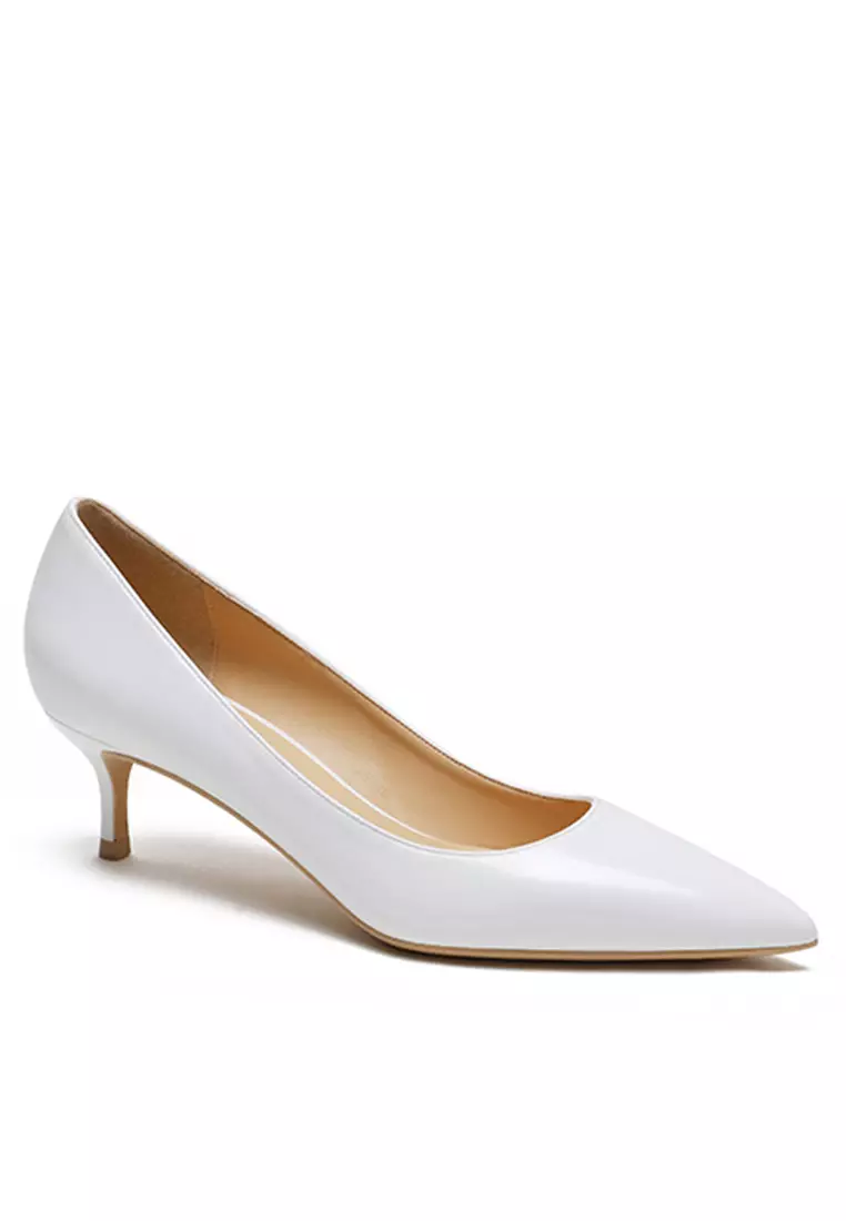 5CM Patent Pointed Mid Heel Shoes HZL150