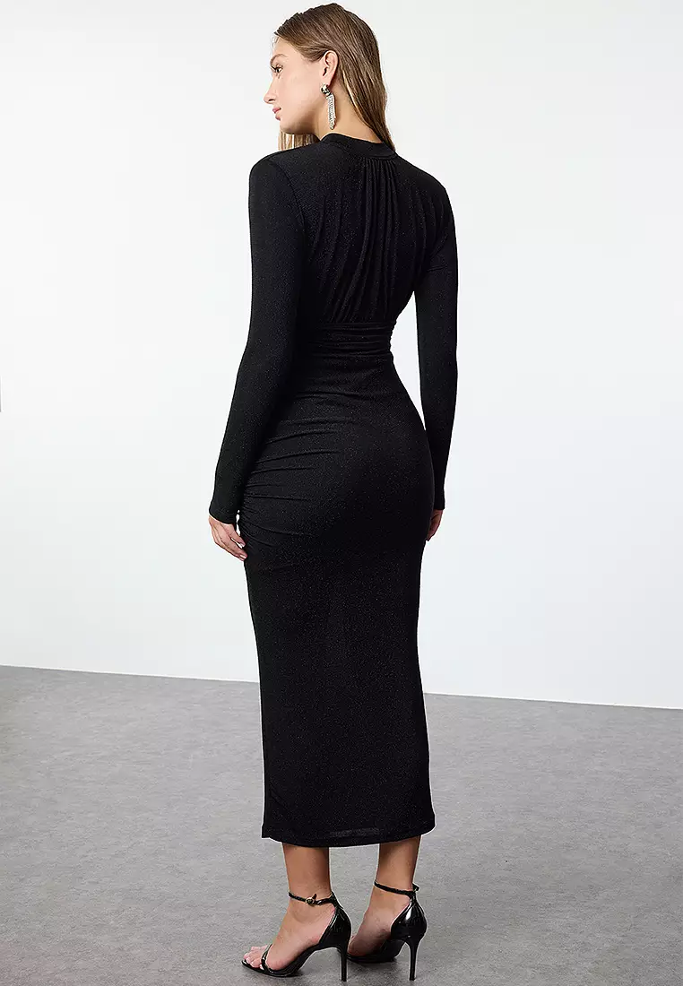 Window Detail Midi Dress