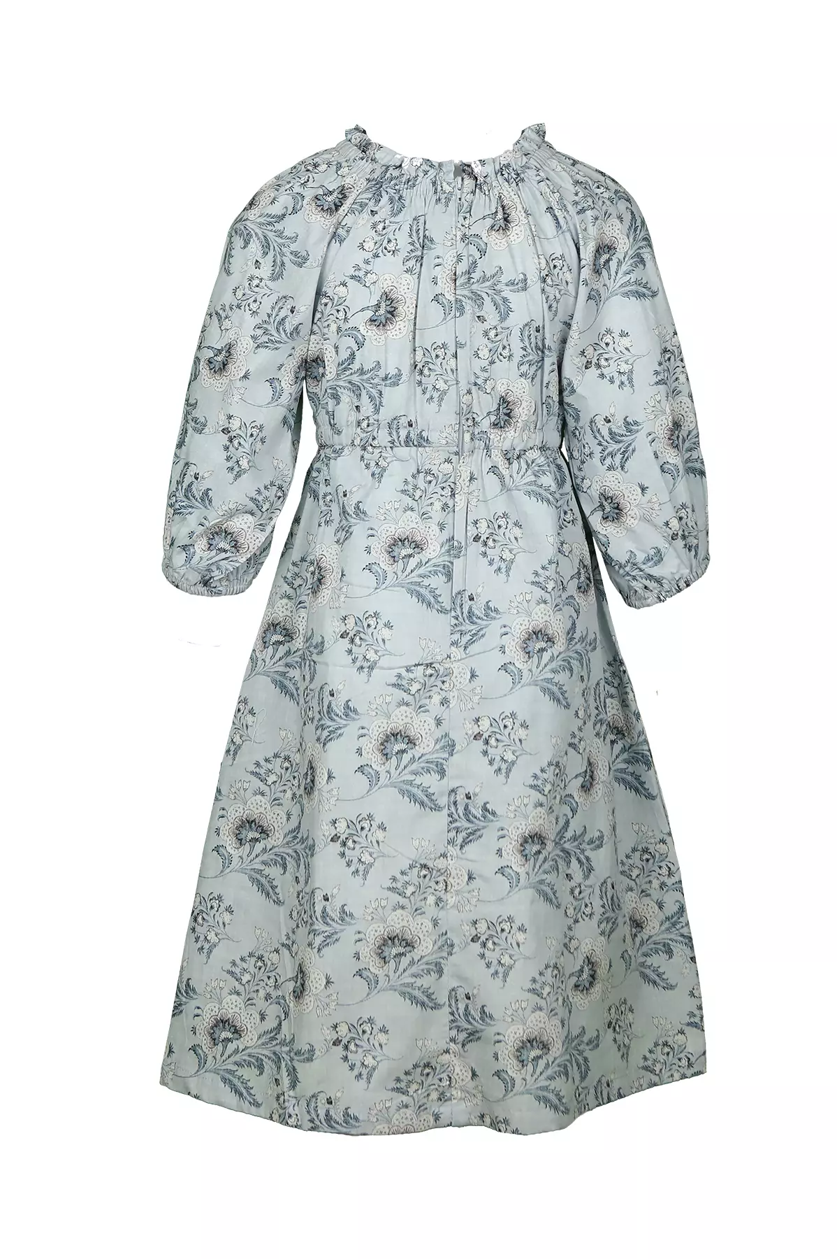 Pito Dito Girl Arezou Dress Anak Biru Motif Bunga Multicolor - Size 4