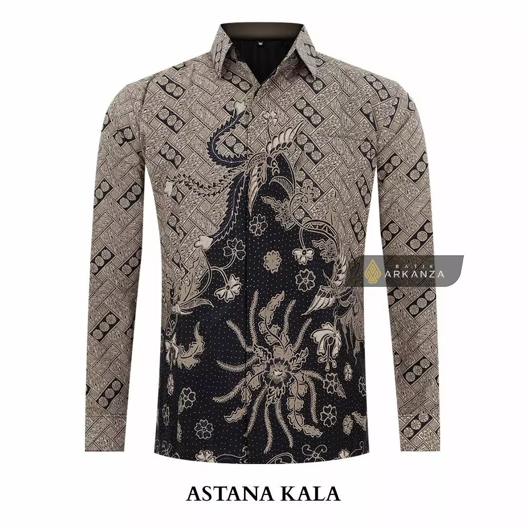 Kemeja Batik ARKANZA Motif Astana Kala Lengan Panjang Lapis Furing Slimfit Katun Premium