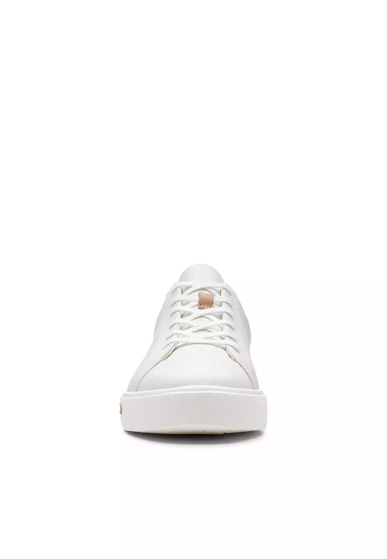 Un Maui Lace White Leather Womens Sport Shoes