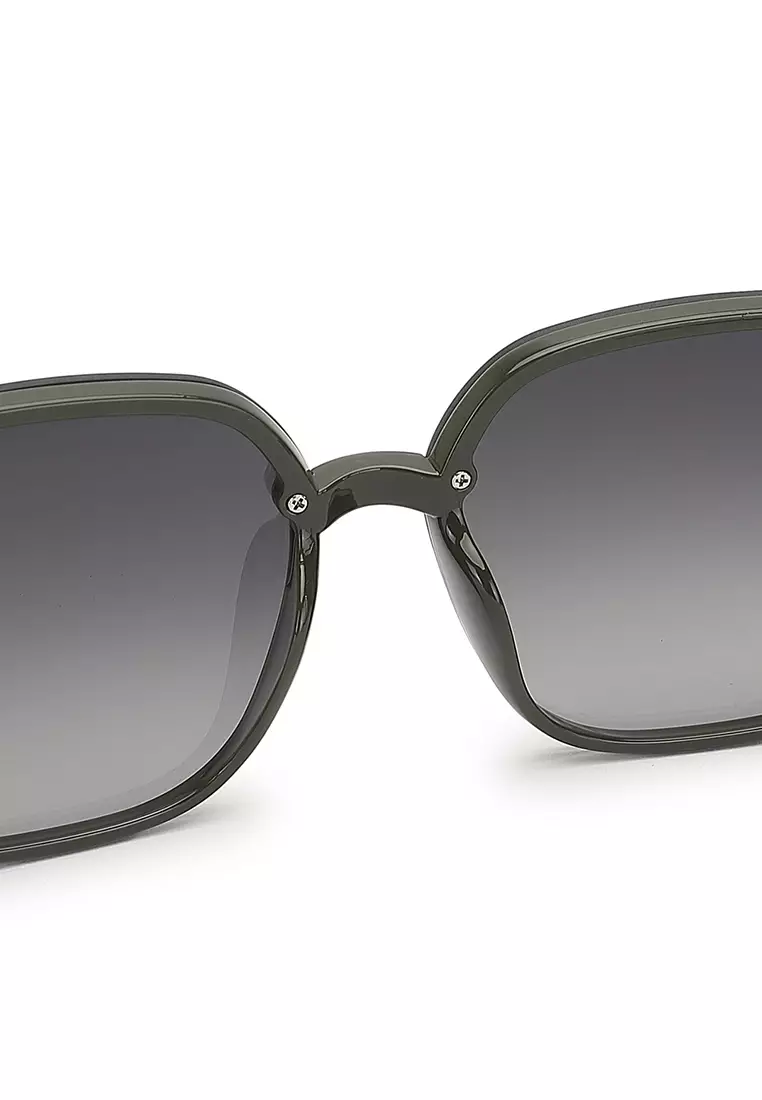 Unisex Fashion Sunglasses (Kacamata Hitam) - Hijau / Abu-Abu