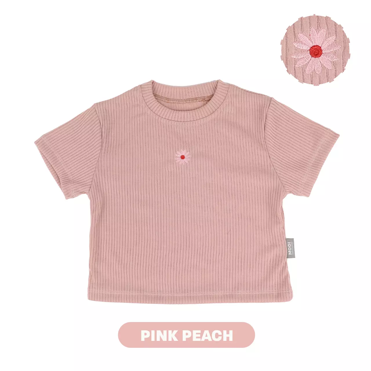 Mooi Atasan Anak Perempuan Stella Top - Pink Peach