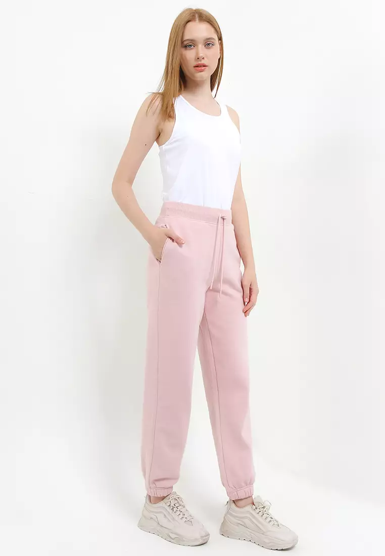 Cotton Rich Drawstring Cuffed Joggers