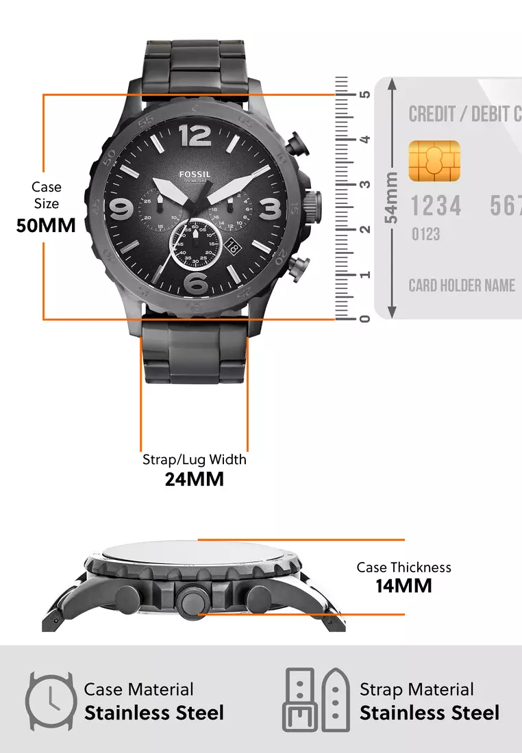 Fossil nate chronograph watches new arrivals