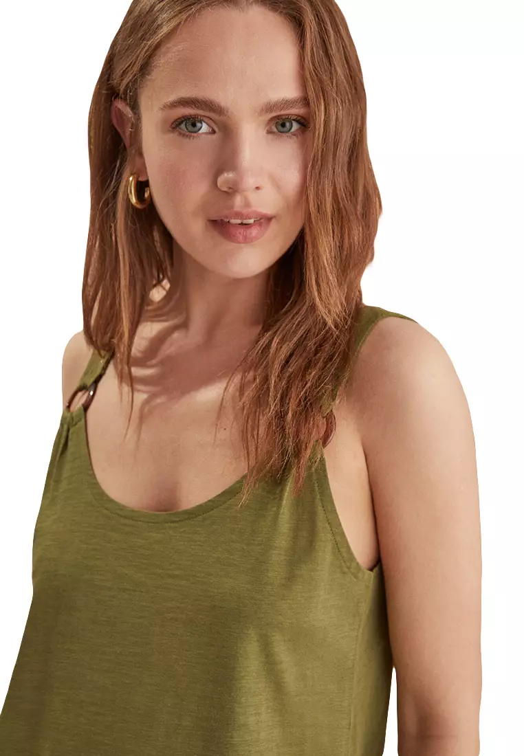 Buy women'secret Khaki green vest top 2024 Online ZALORA Philippines