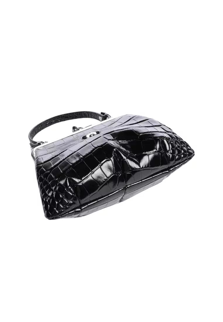 Granny Frame Women's Shoulder Bag in Black 4B010007W L0098