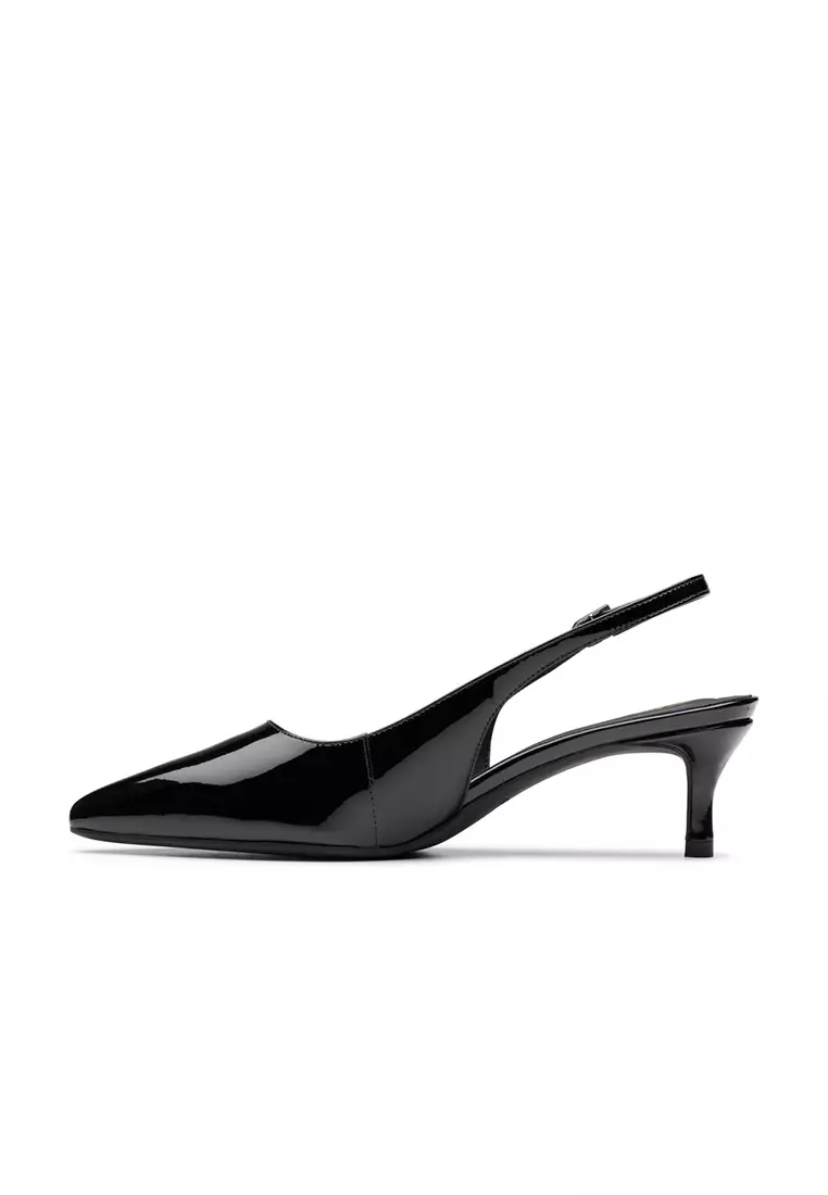 Womens Zarey Slingback Heeled Sandal - Black Int Lea