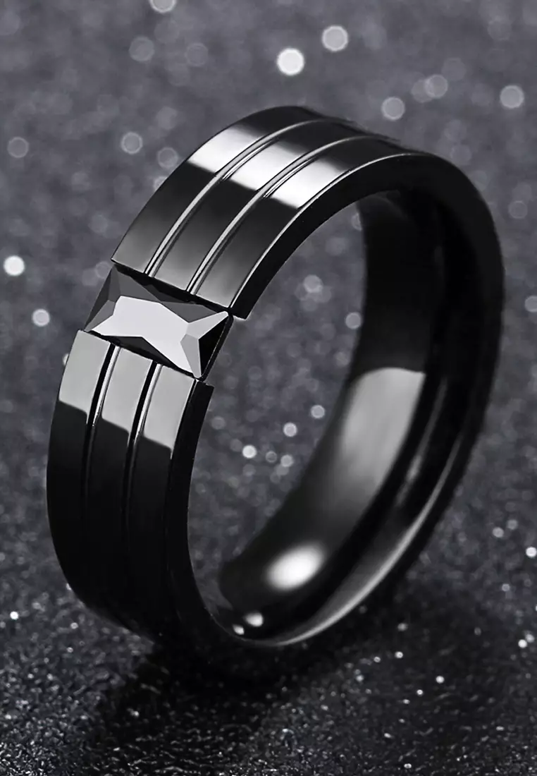 Buy Trendyshop Men s Piano Black Ring 2024 Online ZALORA Singapore