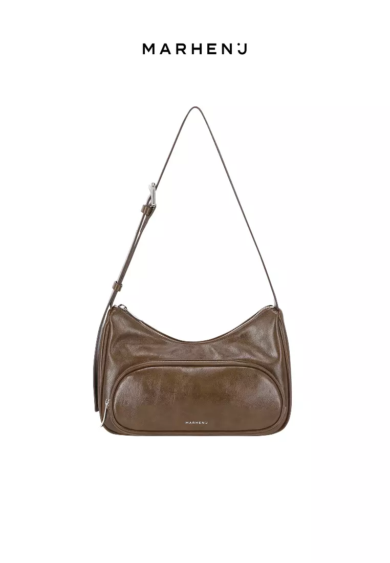 ELLEN Vegan Leather Crossbody Bag Brown