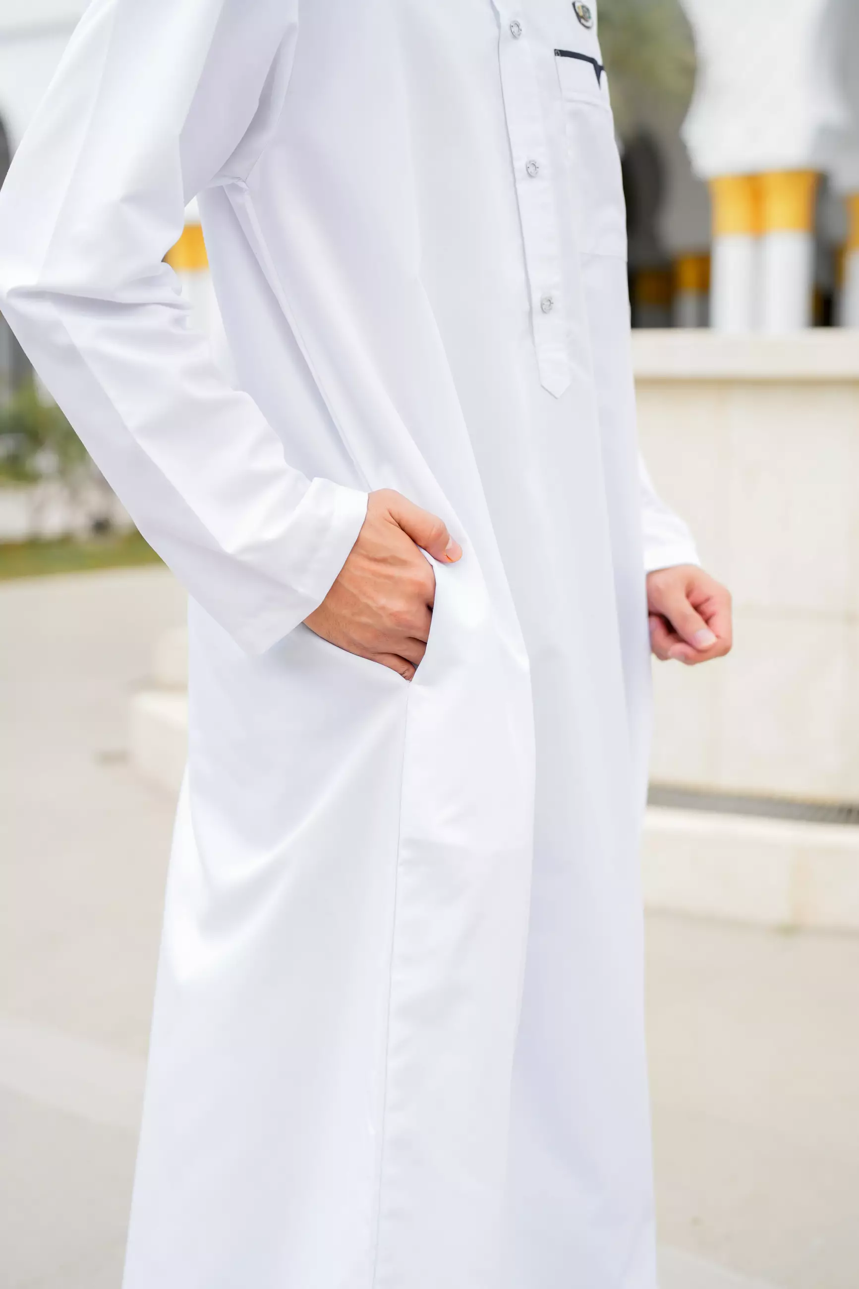 Koko Jubah Gamis Pria  Zayn White Regular Fit