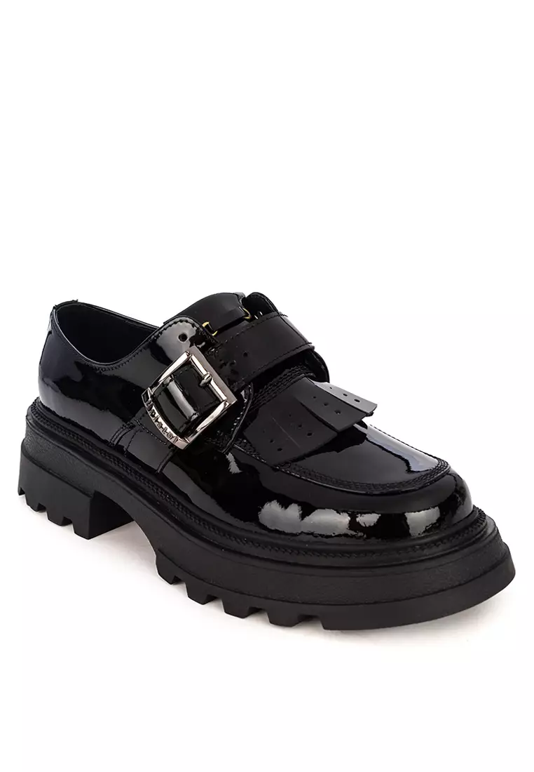 Buy Bristol Shoes Amara Black Patent Lug Sole Loafer 2023 Online