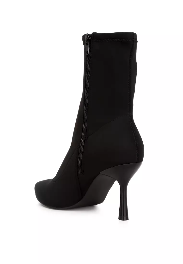 Buy London Rag Zudio Solid Mid Heel Sock Boots In Black 2024