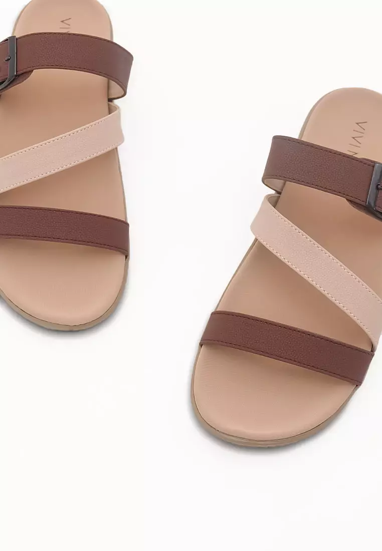 VIVI NICI - Casey Sandal Wanita Brown