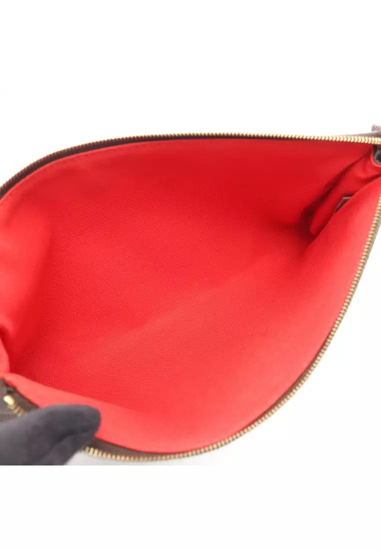 Pre-Loved Louis Vuitton Sophie Damier  ebene 2WAY chain handbag PVC leather Brown