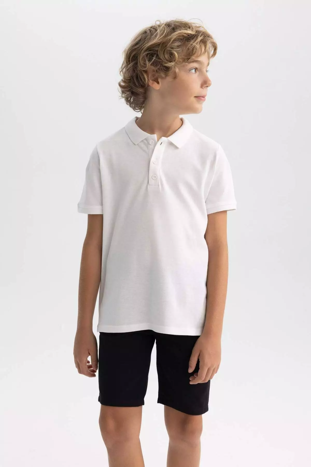 Boy's Pique Short Sleeve Basic Plain Polo T-Shirt B0668A8Ns