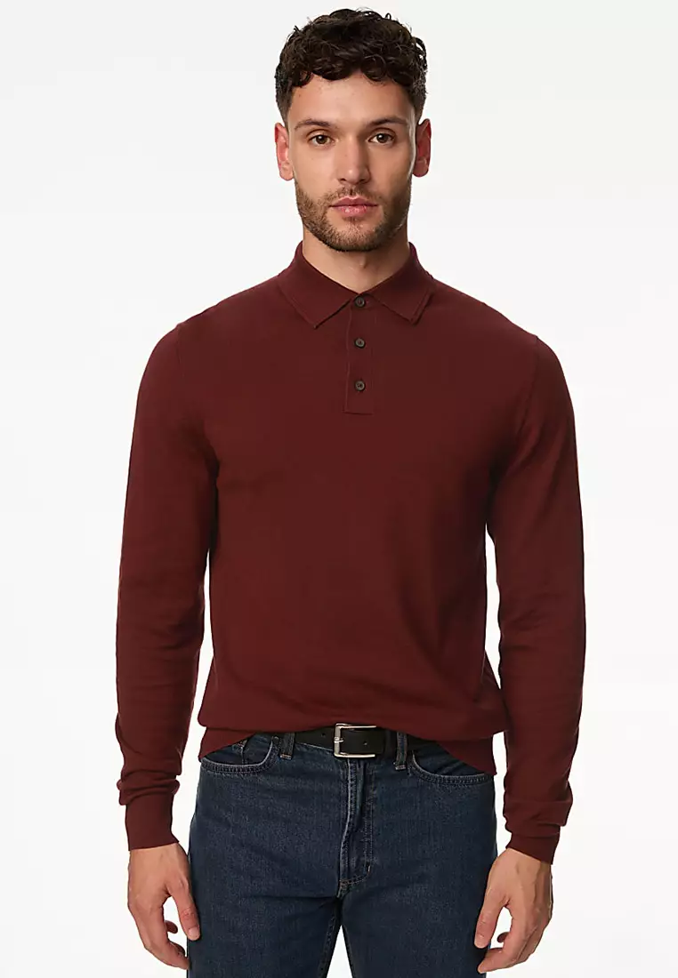 Cotton Rich Tipped Knitted Polo Shirt