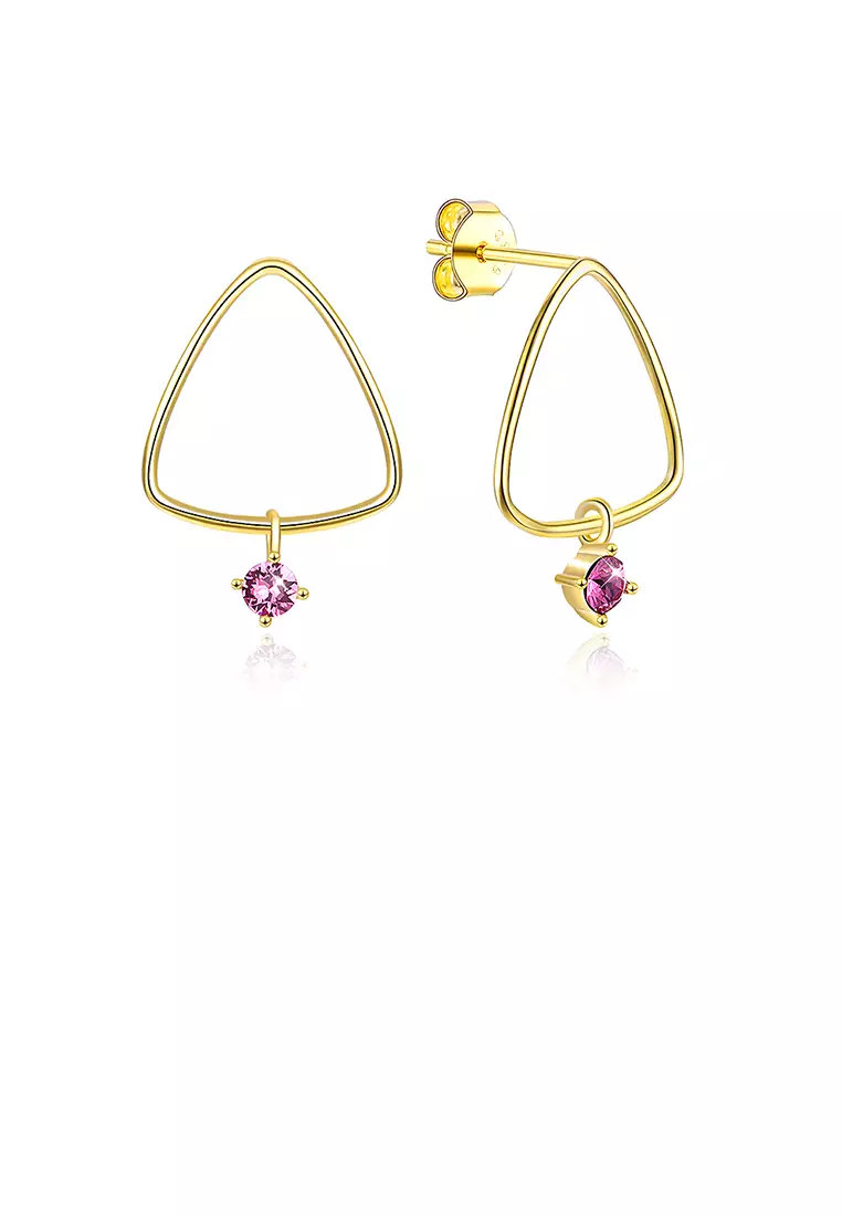 Buy Glamorousky 925 Sterling Silver Gold Plated Fashion Simple