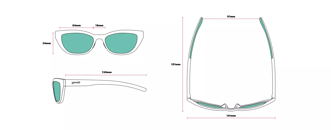 Goodr Kacamata Series CHG - Zoomies in Blush