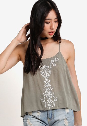 Embriodered Cami Top