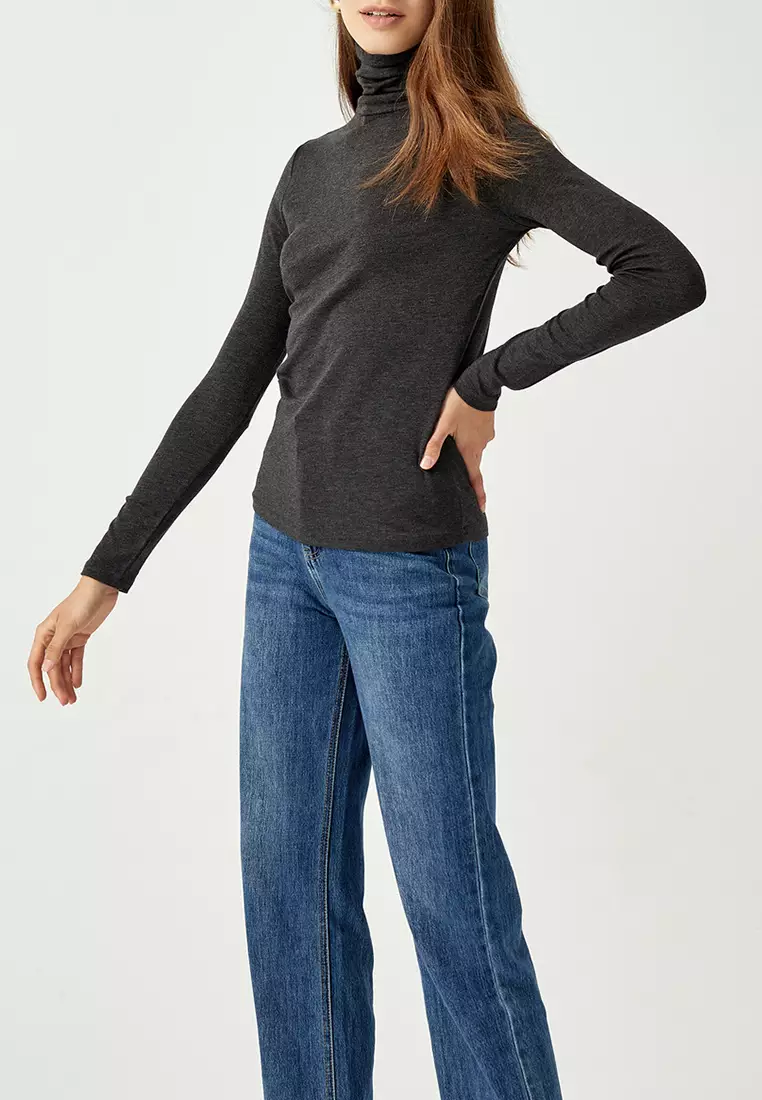 Buy HAPPY FRIDAYS All-Purpose Style Bottle Neck Long Sleeve